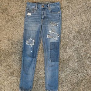 American Eagle high waisted ripped jeans